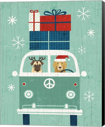 Framed Holiday on Wheels XII Print