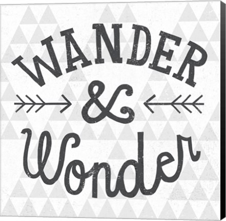 Framed Mod Triangles Wander and Wonder Print