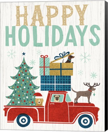 Framed Holiday on Wheels III v2 Print