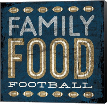 Framed Football I Blue Print