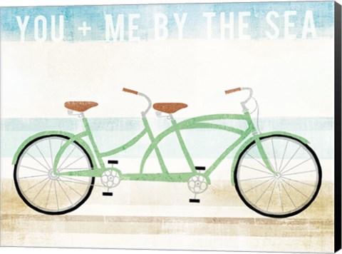 Framed Beach Cruiser Tandem v2 Print