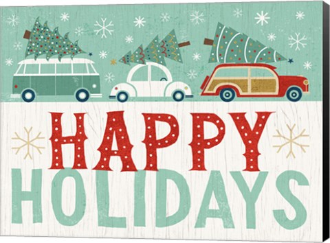 Framed Holiday on Wheels IX Print