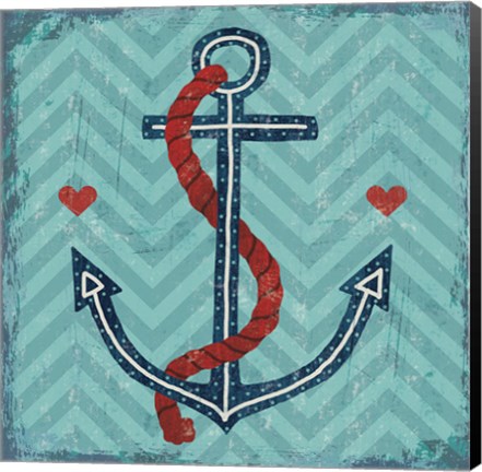 Framed Nautical Love Anchor Print