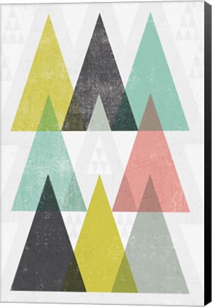 Framed Mod Triangles IV Print