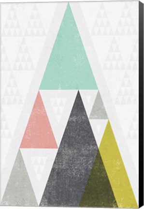 Framed Mod Triangles III Print