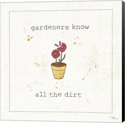 Framed Garden Notes VII Print