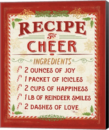 Framed Holiday Recipe I Print