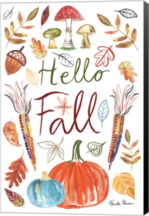 Framed Hello Fall I Print