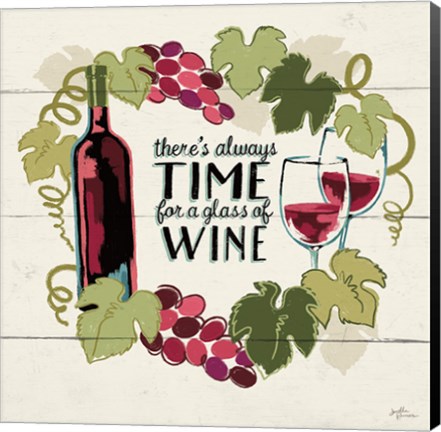Framed Wine and Friends VI Print