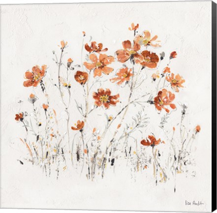 Framed Wildflowers II Orange Print