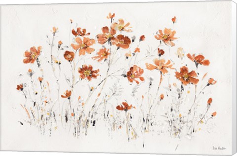 Framed Wildflowers I Orange Print