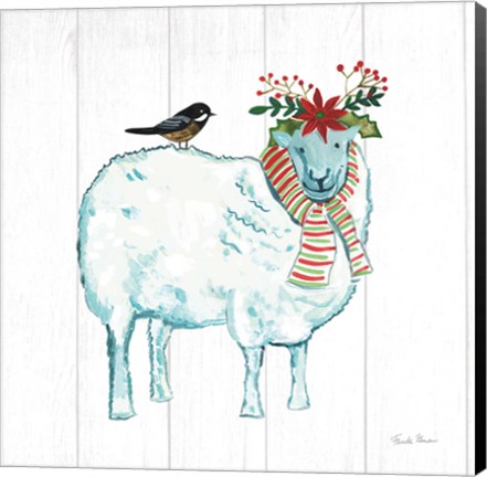 Framed Holiday Farm Animals III Print