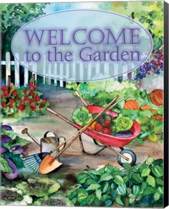 Framed Welcome Garden Print