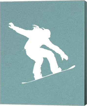 Framed Snowboard On Part I Print