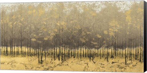 Framed Golden Trees III Taupe Print