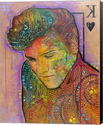 Framed Elvis - King of Hearts Print
