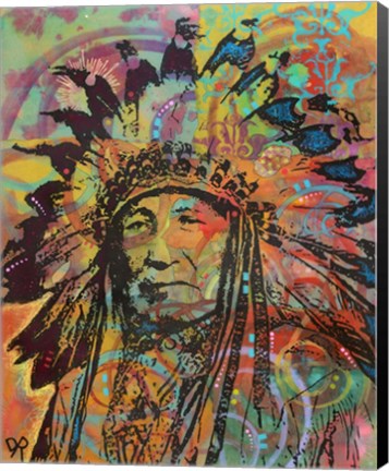 Framed Native American V Print