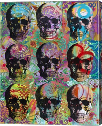 Framed 9 Skulls Print