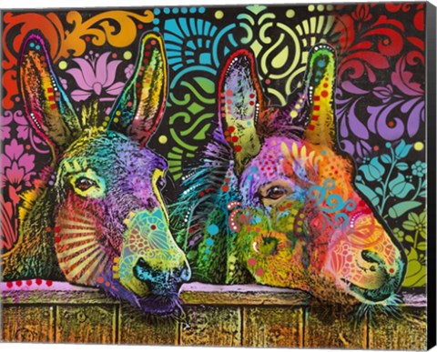 Framed Donkeys Print