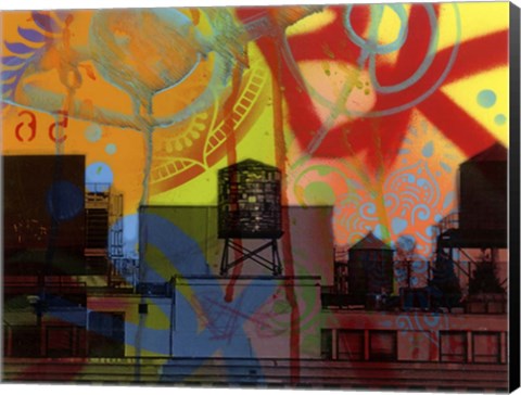 Framed Brooklyn Watertower Print