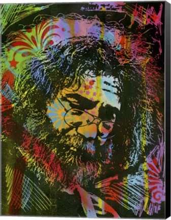 Framed Jerry Garcia Playing Print