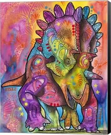 Framed Triceratops Print