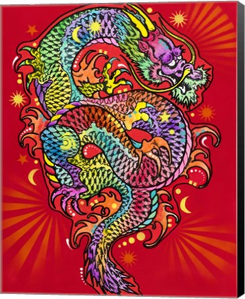 Framed Red Dragon Print