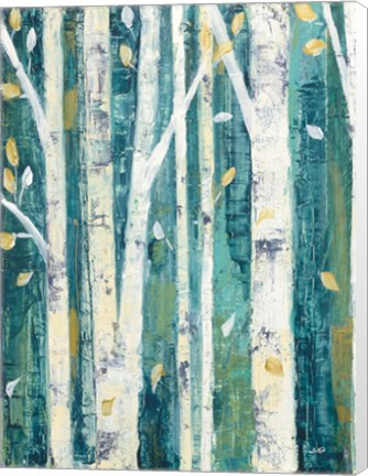 Framed Birches in Spring II Print