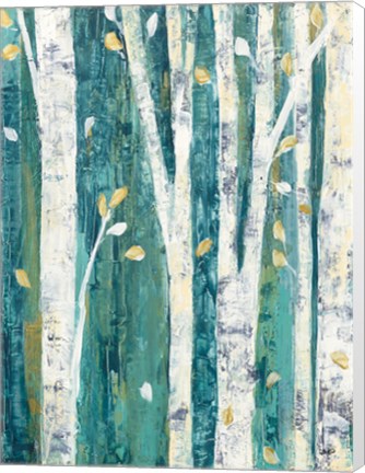 Framed Birches in Spring III Print