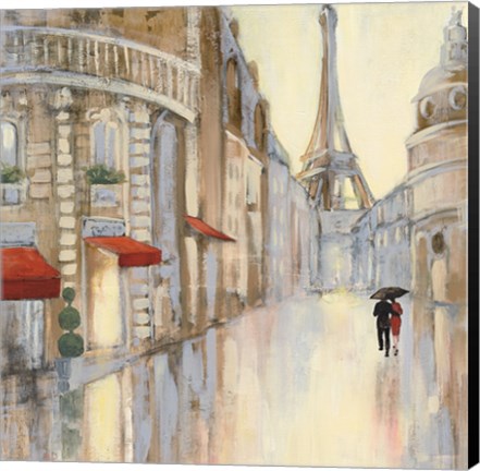 Framed Touring Paris Couple III Print