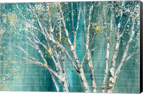 Framed Blue Birch Horizontal Print