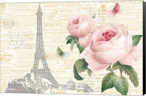 Framed Roses in Paris I Print