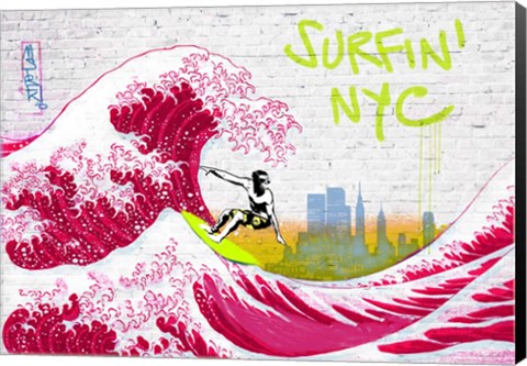 Framed Surfin&#39; NYC Print