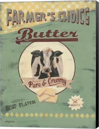 Framed Farmer&#39;s Choice Butter Print