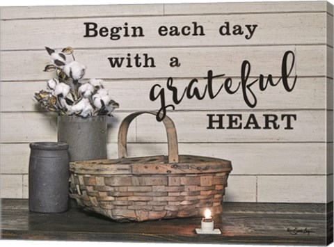 Framed Begin Each Day with a Grateful Heart Print