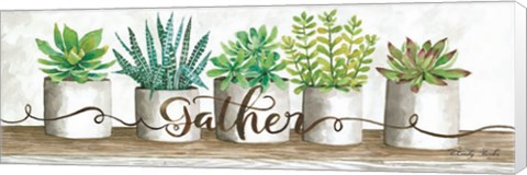 Framed Gather Succulent Pots Print