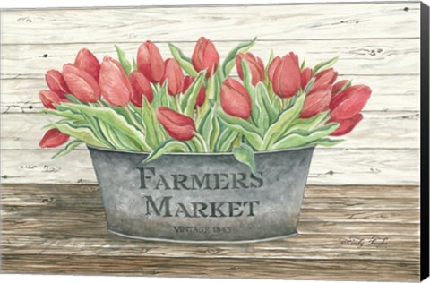 Framed Farmer&#39;s Market Tulips Print