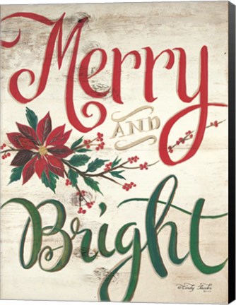 Framed Merry &amp; Bright Print