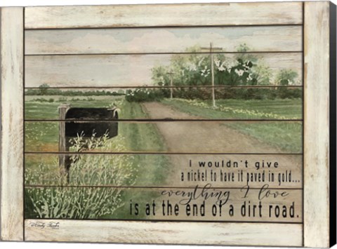 Framed End of a Dirt Road Print