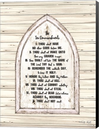 Framed Ten Commandments Print