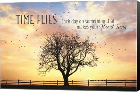 Framed Time Flies Print