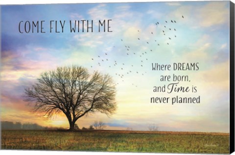 Framed Come Fly with Me Print