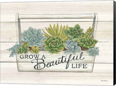 Framed Beautiful Life Succulents Print