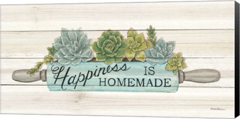 Framed Happiness is Homemade Succulents Print