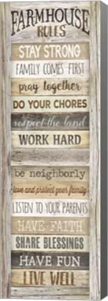 Framed Farmhouse Rules Print