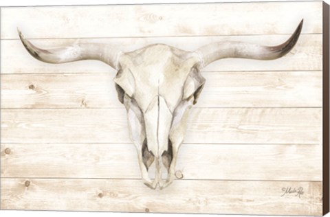 Framed Cow Skull Print