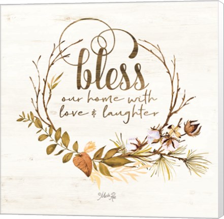 Framed Bless Our Home Fall Foliage Print