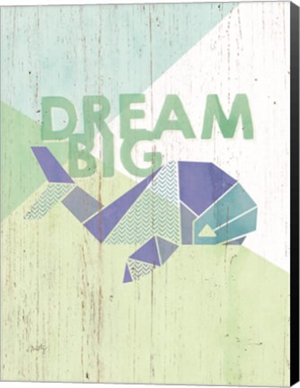 Framed Dream Big Whale Print