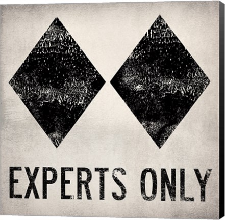 Framed Experts Only White Print