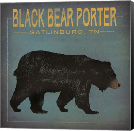 Framed Black Bear Porter Print